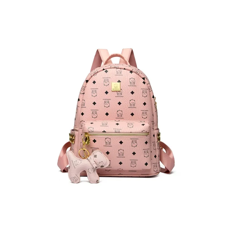RIVMIND PU Backpack Women's White/Black/Yellow/Pink-16