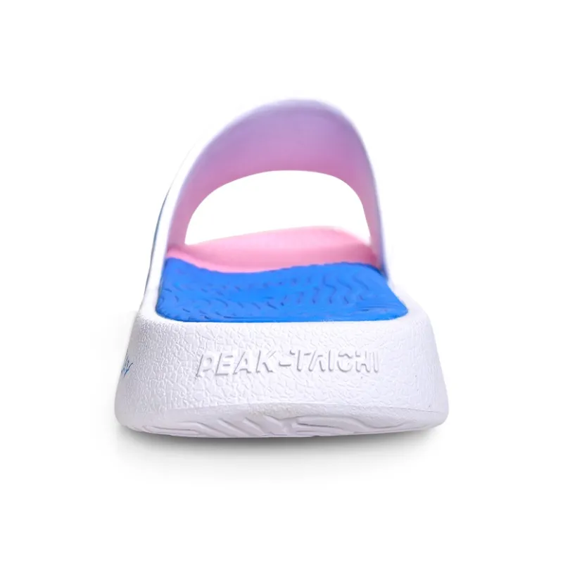 PEAK State Pole Slip Resistant Abrasion Resistant Cushioning Slide Slippers Unisex White Blue Pink-4
