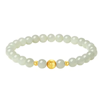 Olampe Hetian Jade Bracelets White Jade/Pale Greenish White Jade Women's