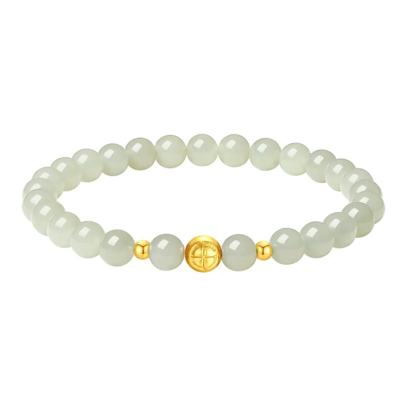 Olampe Hetian Jade Bracelets White Jade/Pale Greenish White Jade Women's-0