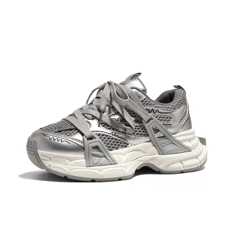 RENBEN Breathable Lightweight Height Increasing Low-Top Chunky Sneakers Women's-10