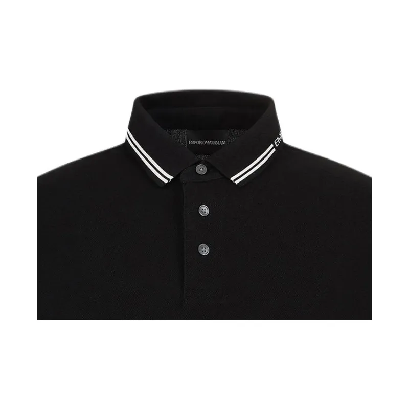 EMPORIO ARMANI Jersey Polo Shirt With Placed Logo-3