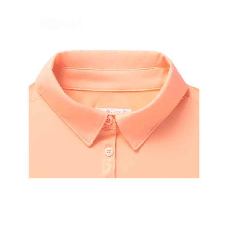 Columbia Fishing Collection Tidal Polo Shirt Women's Orange-2