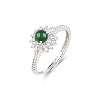 TAMINA Glutinous Jade Rings Women's