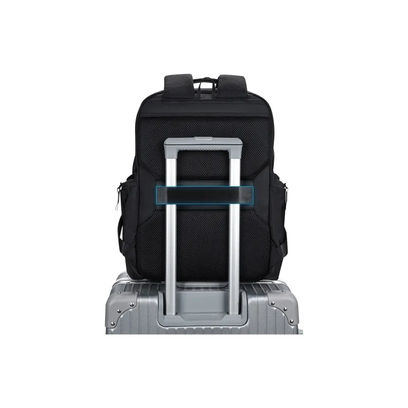 SEPTWOLVES Fabric Versatile Workplace Style Double Shoulder Backpack QPL Unisex Black-2