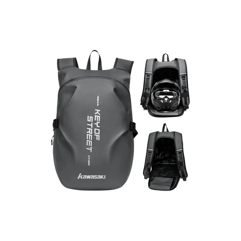 Kawasaki Fabric Backpack Luggage Bag Regular Unisex Black/Gray/Camouflage-12