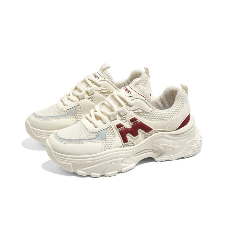 RENBEN Height Increasing Wear-Resistant Low-Top Chunky Sneakers Women's-2