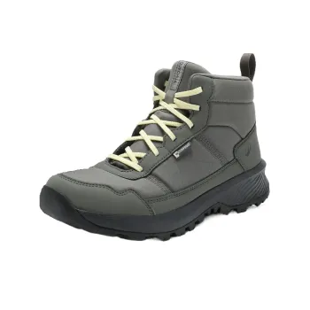 DECATHLON NH100 Shock absorbing And Waterproof Mid Top Trekking Shoes Women's Khaki Gray