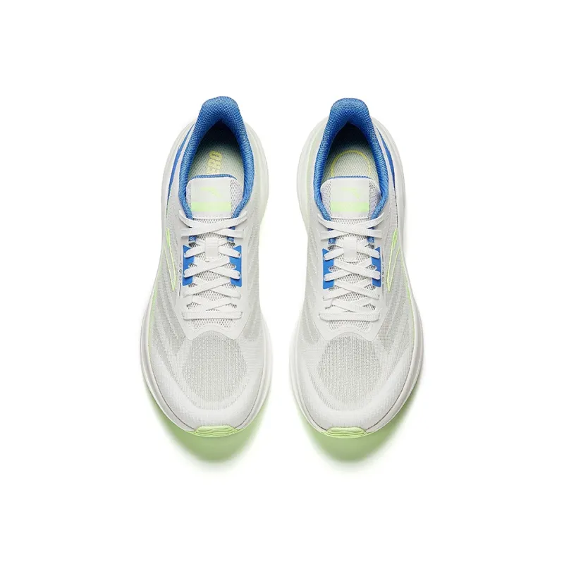 Anta Slip-Resistant Breathable Low-Top Casual Running Shoes Men's White Blue Green-2