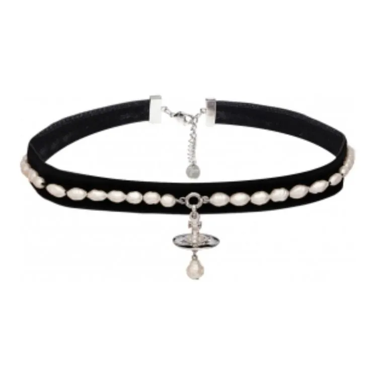 Vivienne Westwood Aleksa Velvet Pearl Chocker-0