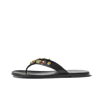CHANEL Flip Flops Women's Black