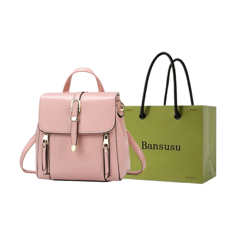 Bansusu Comfortable Fabric Backpack Regular Women's Yellow/Green/Black/Caramel/Apricot/Pink-1
