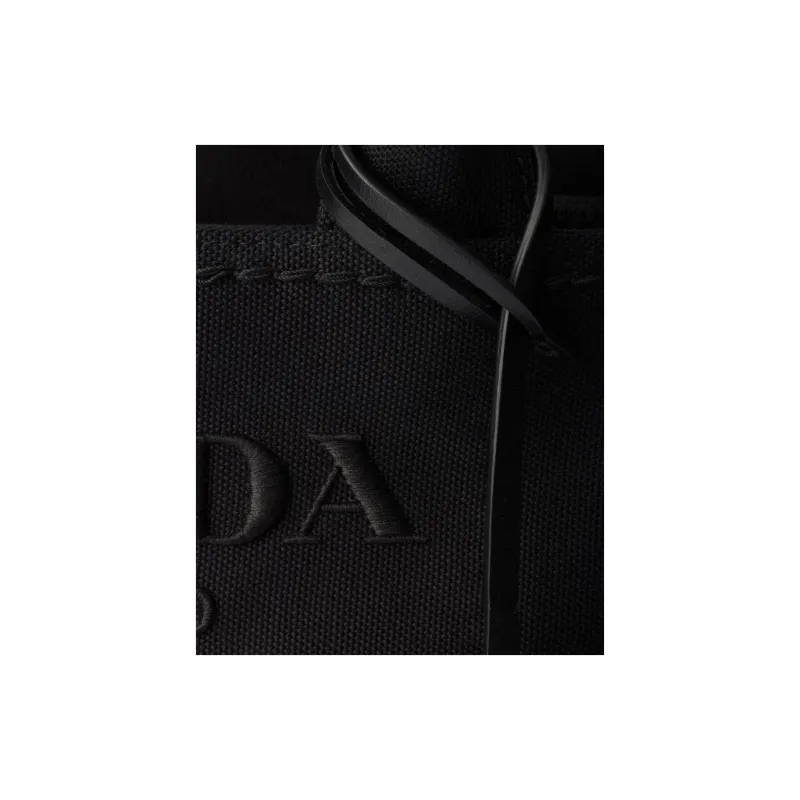 PRADA Canvas Handbag Trumpets Women's Black-4