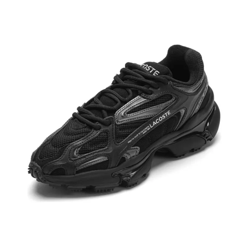 LACOSTE L003 Breathable Low Top Casual Shoes Women's Black-1