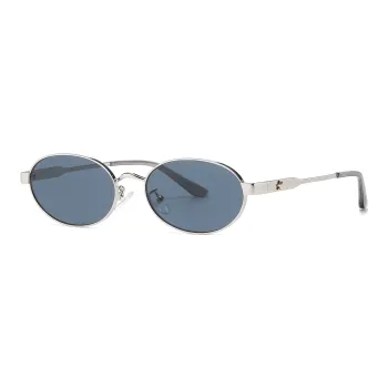 Prsr Plate And Metal Oval Sunglasses Unisex