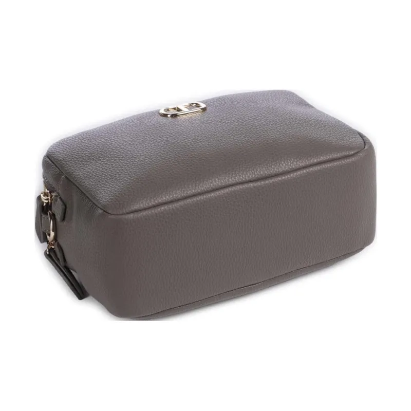 TWINSET MILANO Calfskin Shoulder Bag Women's Gray-3