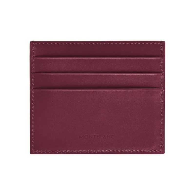 MONTBLANC Meisterstuck Full Grain Cow Leather Card Holder Men's Bordeaux Red-2