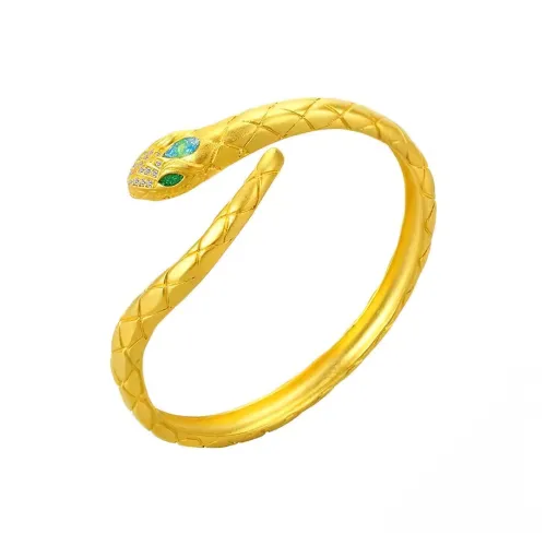 WINY 925 Sterling Silver Bangle Zodiac Year Chinese Zodiac Women's Gold