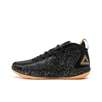 PEAK Non slip Wear resistant Shock Absorption Low Top Basketball Shoes Men's Black