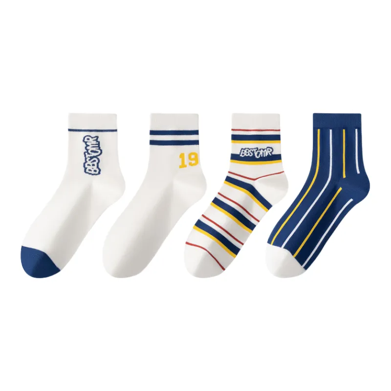 Lan Miao Mid Calf Socks Men's Combo Set-20