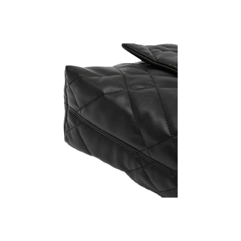 URBAN REVIVO Artificial Leather Shoulder Bag Medium Size Women's Black-4