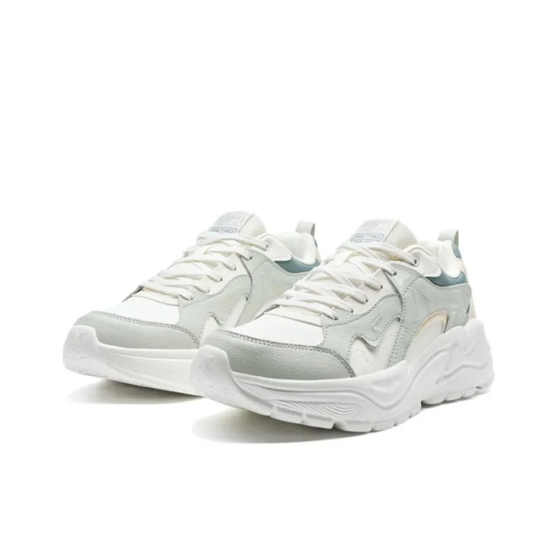 XTEP Liupai Slip Resistant Cushioning Low Top Casual Shoes Women's White Gray-2