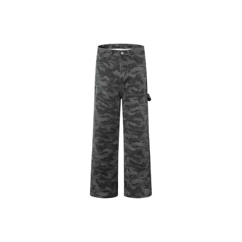 TESTUNG Trendy Casual Pants Unisex Camouflage Element-0