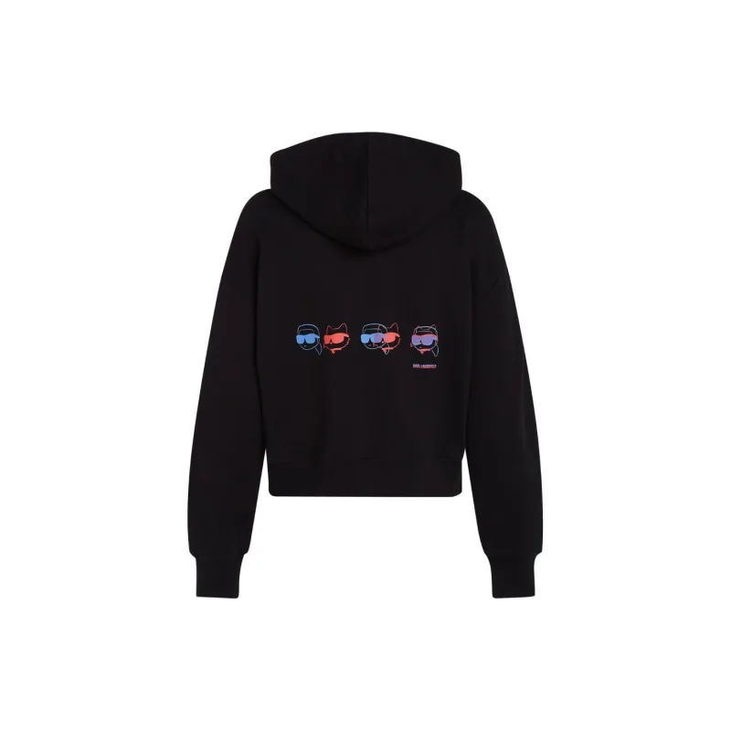KARL LAGERFELD / Karl Lagerfeld Jeans Ikon Colour pop Cropped Hoodie-1