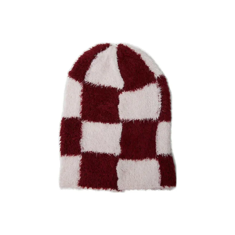The Elder Statesman Mohawk Slouchy Checked Beanie-1