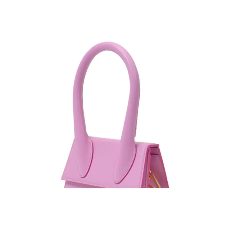 Jacquemus Leather One Shoulder Handbag, Crossbody Bag Trumpets Women's Purple-5