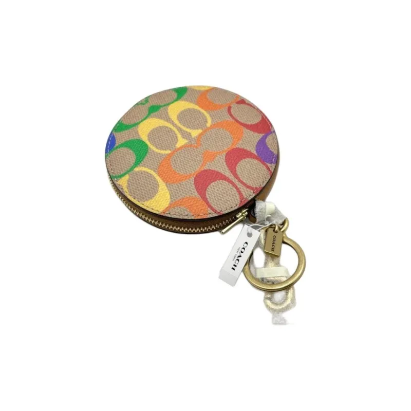 COACH Canvas Coin Purse Women's Rainbow-1