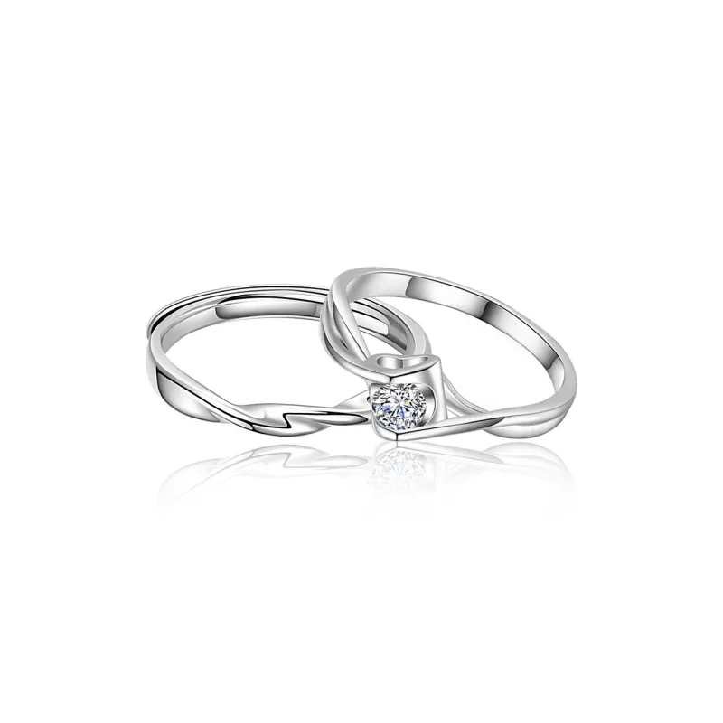 Kelanxi Copper Zircon Rings Unisex-0