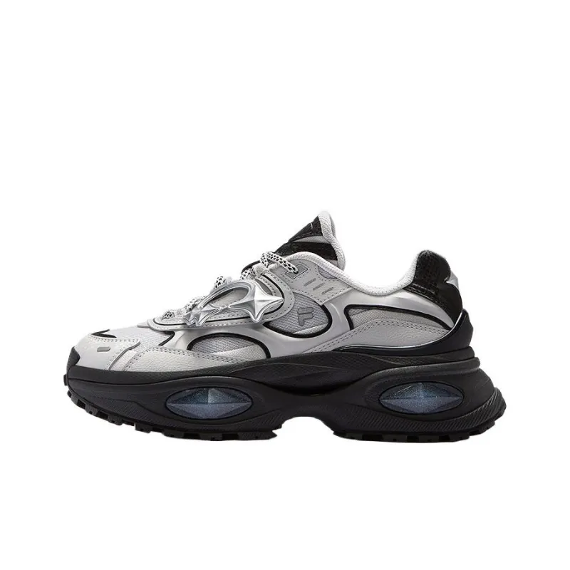 FILA FUSION BIANCO III Bianco 3 Cushioning Low-Top Chunky Sneakers Women's Gray Black-0