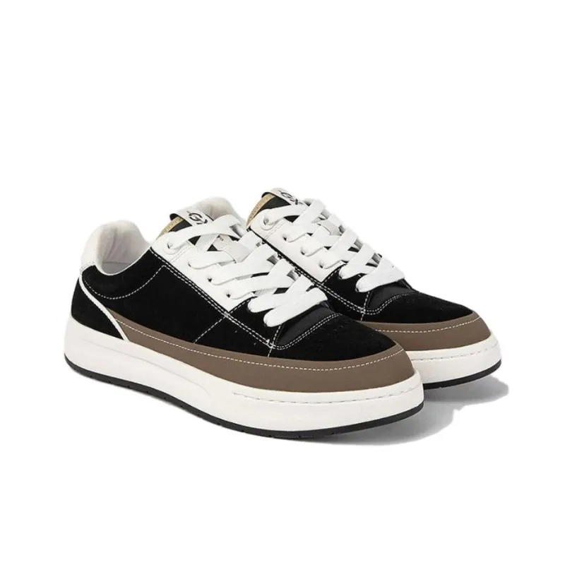 GXG Skateboard Shoes Men Low Top White/Brown, Black/Brown/White-3