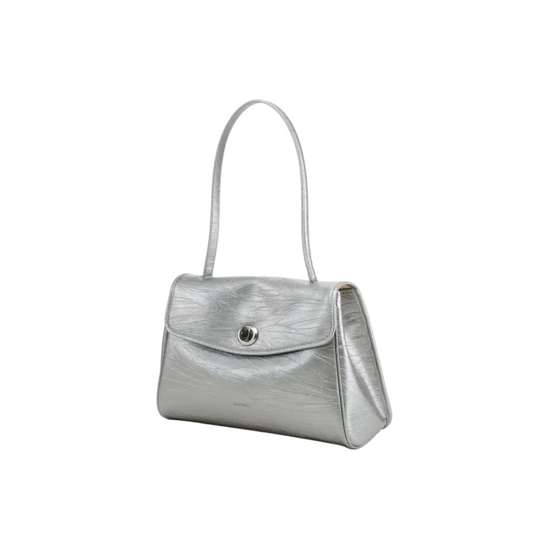 Simedin Cow Leather Crossbody Bags Shoulder Bags Large Size Women's Deep Black/Antique Silver-7