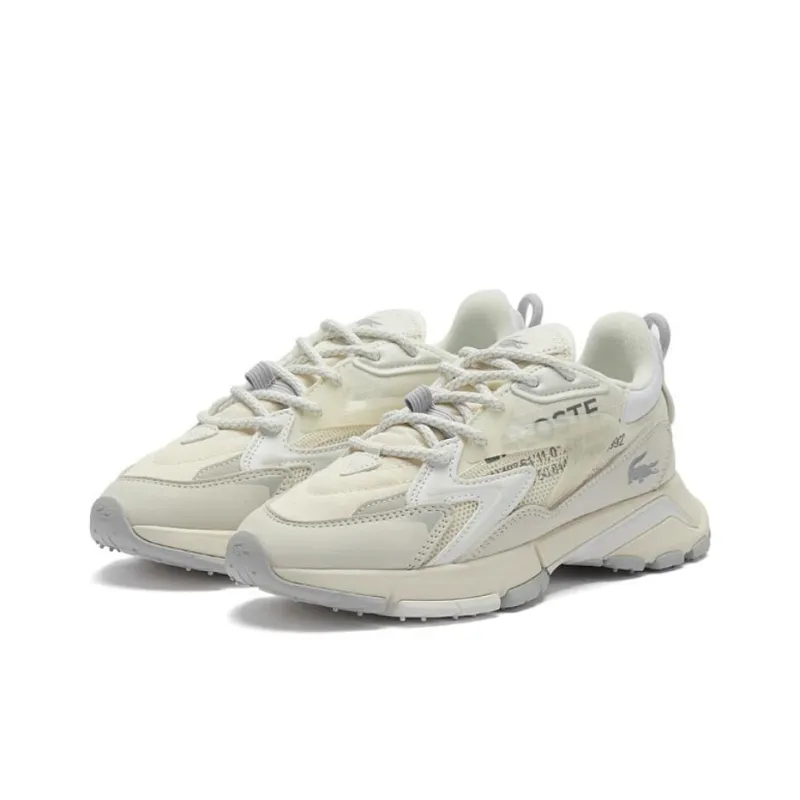 LACOSTE L003 Slip Resistant Low Top Casual Shoes Women's Beige-2