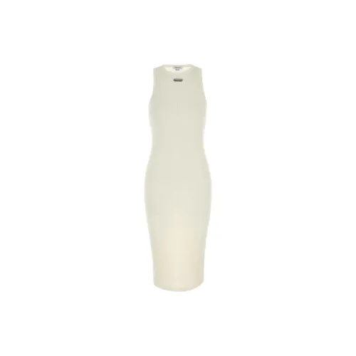 Alexander McQueen Ribbed Sleeveless Midi Dress