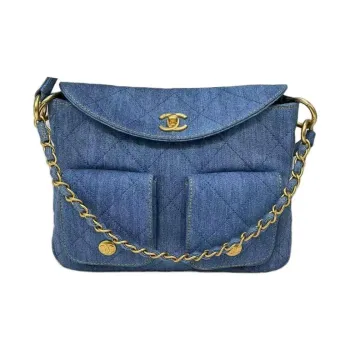 CHANEL Denim Handbag, Shoulder Bag, Crossbody Bag Women's Denim Blue
