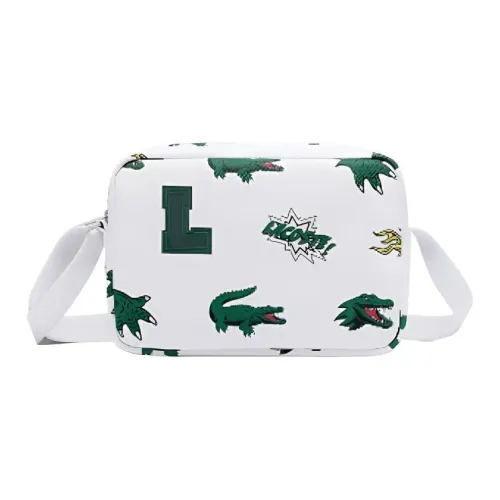 LACOSTE Holiday Series PVC Shoulder Bag Crossbody Bag Small Size Unisex White