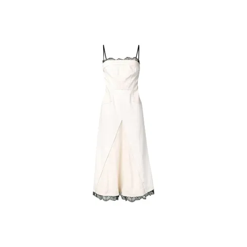 Alexander McQueen Scalloped Lace Denim Dress