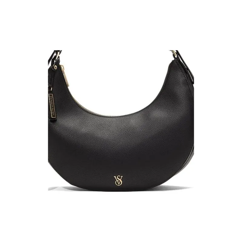 Victoria's Secret PU Shoulder Bag Medium Size Women's Black-4