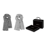 2 Pack (Black Houndstooth+Gray Houndstooth) Gift Box Set