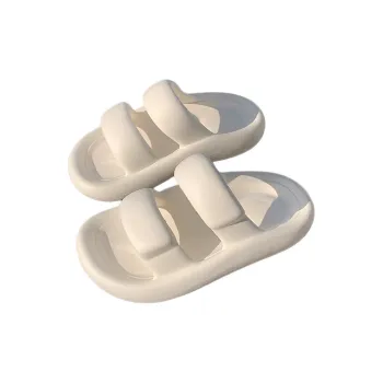 Thin Strips Slippers Unisex, Milk White