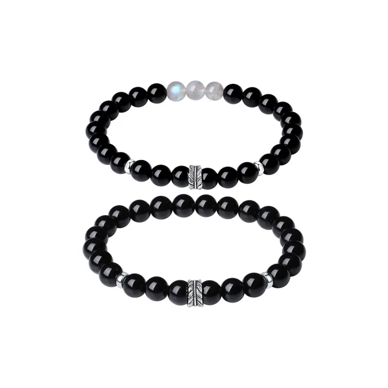 Strange Snow Obsidian Jade Bracelets Unisex-5