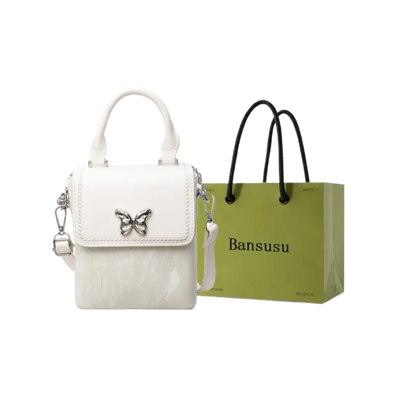 Bansusu Pu Small Square Bag, Shoulder Bag, Crossbody Bag, Handbag Regular Women's Ecru/Silver/Blue/Black/Pink-5