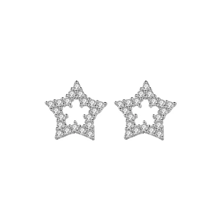 PRP S925 Silver Stud Earrings Women's-0