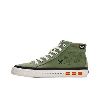 PONY Winner Anti Slip Wear Resistant Mid Top Skateboard Shoes Women's Green