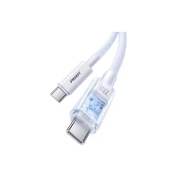 PISEN Fast Charging Cable LT CC16 1200 2m 1 to 1 Type C To Type C Transparent Plug Cables