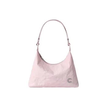 CASSILE Cow Leather Crossbody Handbag, Shoulder Bag Women's Cherry Blossom Pink