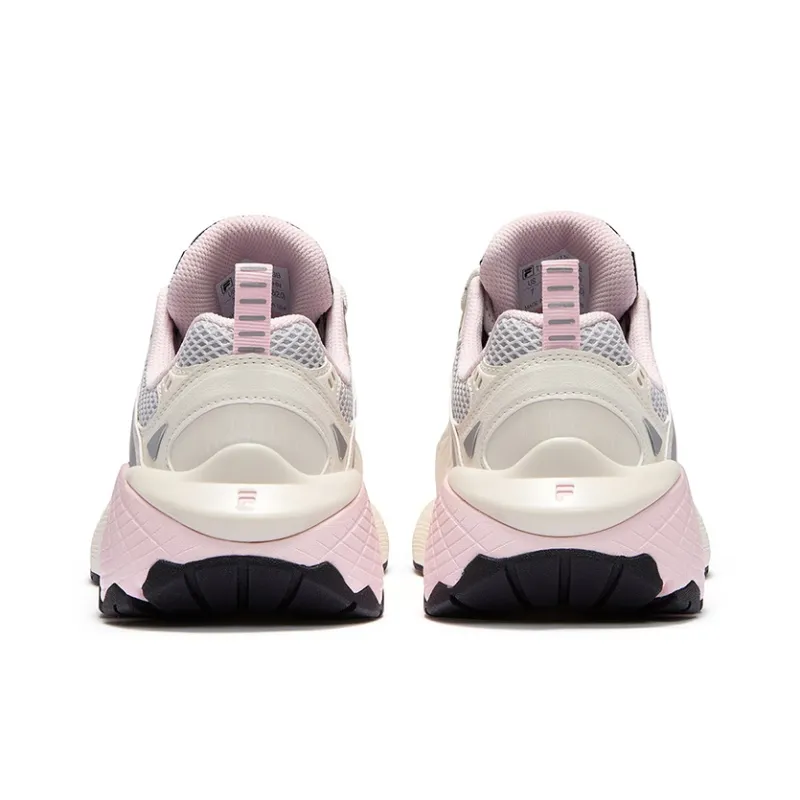 FILA FUSION RING Anti Slip Wear Resistant Low Top Casual Shoes Women's White Gray-3